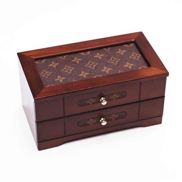 Jewerly wooden Box Walnut Organizer Storage Gift